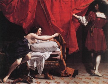 ジョゼフとポティファルの妻バロック画家オラツィオ・ジェンティレスキ Oil Paintings